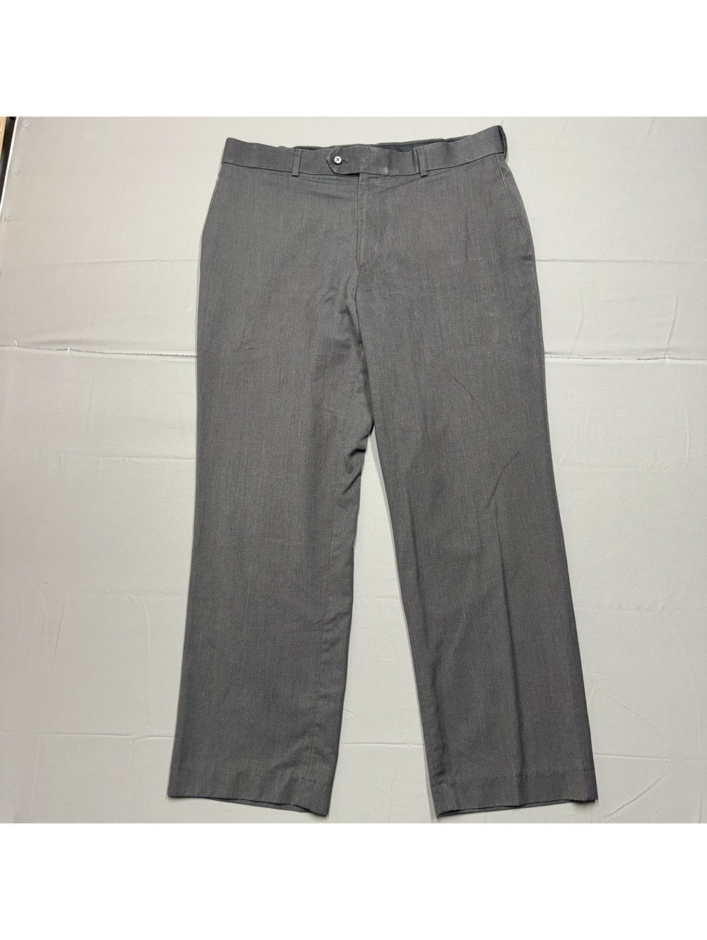 Stafford Men Grey Classic Fit Travel Dress Pants 36x30 Business Casual Slacks
